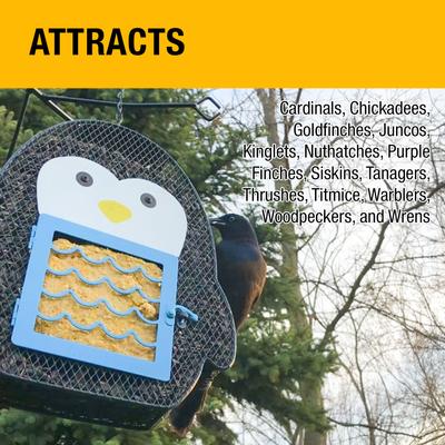 Show full view: Heath Suet 'N Seed Whimsical Penguin Suet Cake Bird Feeder slide 2 of 3