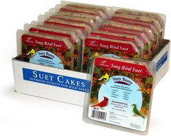 Heath Very Berry Songbird Suet Cake Wild Bird Food, 9.25-oz, case of 16