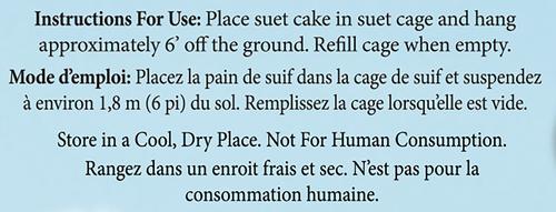 Show full view: Heath Very Berry Songbird Suet Cake Wild Bird Food, 9.25-oz, case of 16 slide 5 of 6