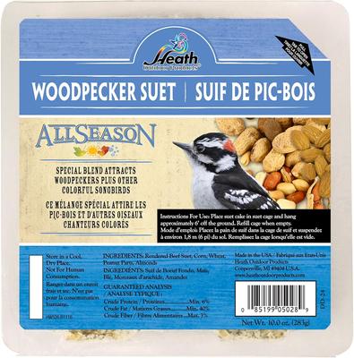 Show full view: Heath Woodpecker Premium Suet Cake Wild Bird Food, 10-oz, case of 12 slide 8 of 10