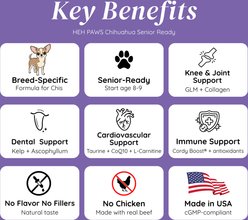 HEH PAWS Heart Care Beef Flavored Powder Supplement for Senior Chihuahua Dogs, 3.4-oz jar slide 2 of 7