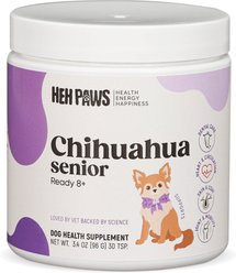 HEH PAWS Heart Care Beef Flavored Powder Supplement for Senior Chihuahua Dogs, 3.4-oz jar