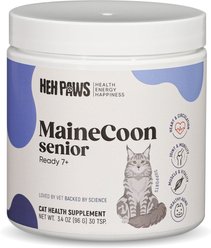 HEH PAWS Heart Care Chicken Flavored Powder Supplement for Senior Maine Coon Cats, 3.4-oz jar
