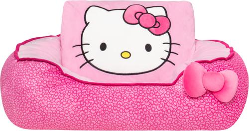 Show full view: Hello Kitty Bolster Dog & Cat Bed with Removable Cover, Pink, Large slide 4 of 8