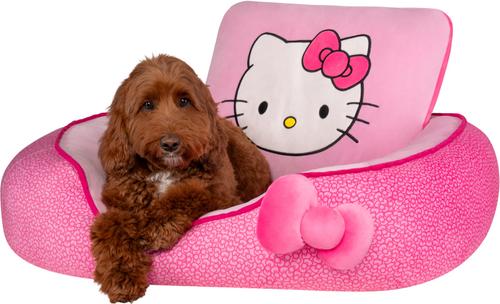 Show full view: Hello Kitty Bolster Dog & Cat Bed with Removable Cover, Pink, Large slide 3 of 8