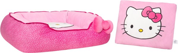 Hello Kitty Bolster Dog & Cat Bed with Removable Cover