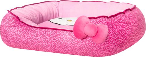 Show full view: Hello Kitty Bolster Dog & Cat Bed with Removable Cover, Pink, Medium slide 4 of 7