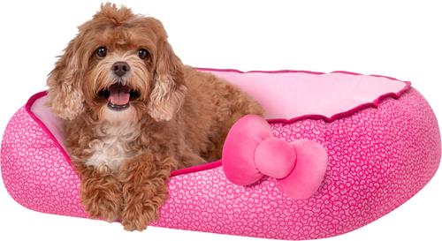 Show full view: Hello Kitty Bolster Dog & Cat Bed with Removable Cover, Pink, Medium slide 2 of 7