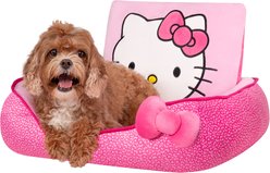 Hello Kitty Bolster Dog & Cat Bed with Removable Cover, Pink, Small