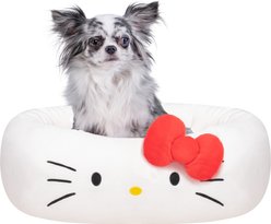 Hello Kitty Character Dog & Cat Bed with Removable Cover, White, Medium
