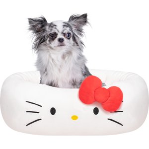 Hello Kitty Character Dog & Cat Bed with Removable Cover, White, Medium