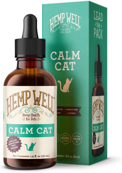 Hemp Well Calm Cat Anxiety Relief Liquid Cat Supplement, 2-fl oz bottle