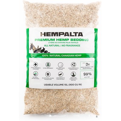 HempAlta HempAlta Premium Hemp Small Pet Bedding, 15-L bag