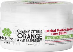 Hempz Petz Creamy Citrus Orange Red Raspberry Dog Paw Balm, 2-oz jar