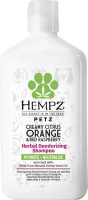 Show full view: Hempz Petz Deodorizing Dog Shampoo, Creamy Citrus Orange & Red Raspberry Scent, 17-fl oz bottle slide 1 of 8