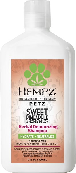 Hempz Petz Deodorizing Dog Shampoo, Sweet Pineapple Honey Melon Scent