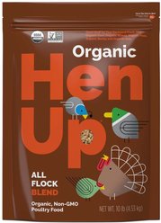 Hen Up All Flock Blend Organic Non-GMO 20% Protein Chicken Feed, 10-lb bag