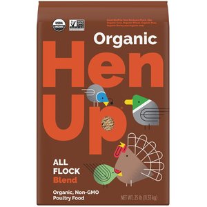 Hen Up All Flock Blend Organic Non-GMO 20% Protein Chicken Feed, 25-lb bag