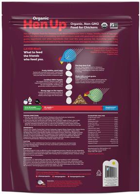 Show full view: Hen Up Layer Mash Organic Non-GMO 16% Protein Chicken Feed, 10-lb bag slide 2 of 7