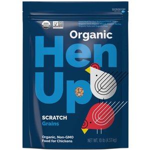 Hen Up Scratch Grains Organic Non-GMO 10% Protein Chicken Feed, 10-lb bag