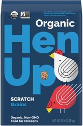 Hen Up Scratch Grains Organic Non-GMO 10% Protein Chicken Feed, 25-lb bag