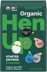 Hen Up Starter Grower Organic Non-GMO 18% Protein Chicken Feed, 25-lb bag
