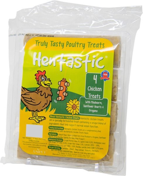 Hentastic Mealworm, Sunflower Heart, Oregano, & Probiotics Chicken Treats