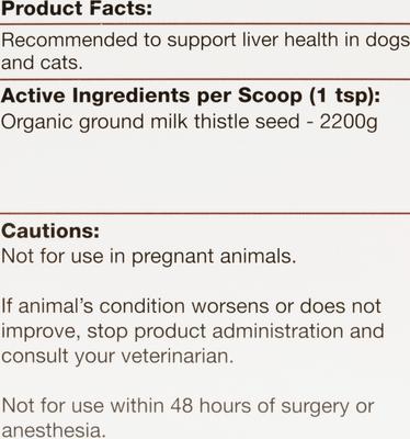 Show full view: Herbsmith Herbal Blends Milk Thistle Powdered Dog & Cat Supplement, 150g jar slide 4 of 6