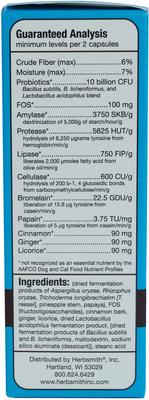 Show full view: Herbsmith Microflora Plus for Digestion Capsules Daily Dog & Cat Supplement, 30 count slide 4 of 7