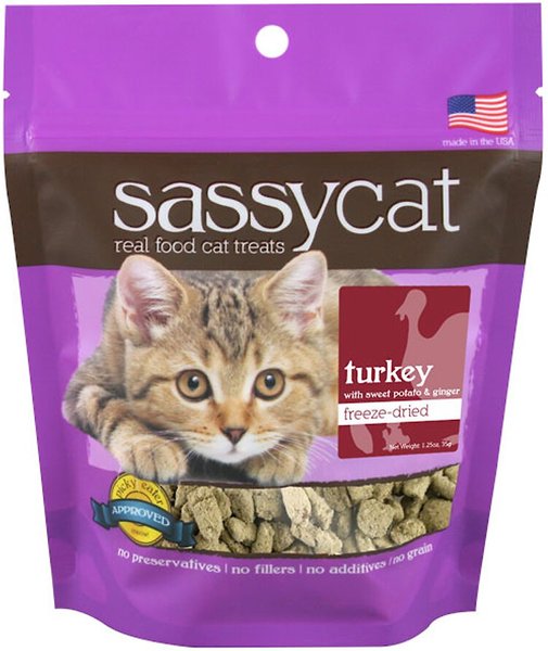 Herbsmith Sassy Cat Turkey with Sweet Potato & Ginger Freeze-Dried Cat Treats