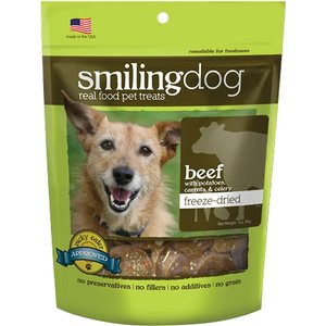 Herbsmith Smiling Dog Beef with Potatoes, Carrots & Celery Freeze-Dried Dog Treats, 2.5-oz bag