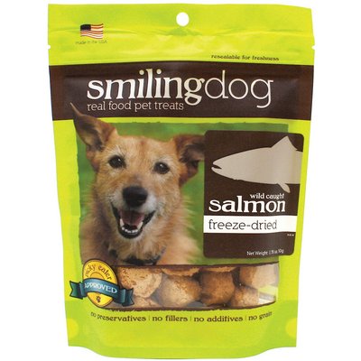Herbsmith Herbsmith Smiling Dog Salmon Freeze-Dried Dog Treats, 1.76-oz bag