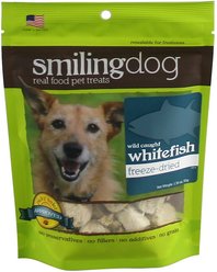 Herbsmith Smiling Dog Wild Caught Whitefish Freeze-Dried Dog Treats, 1.76-oz bag