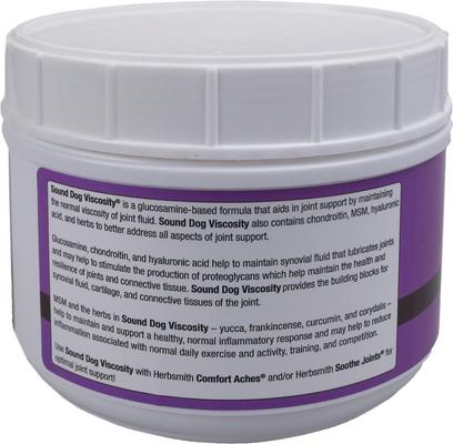 Show full view: Herbsmith Sound Dog Viscosity Joint Support Powder Dog Supplement, 500g jar slide 3 of 7