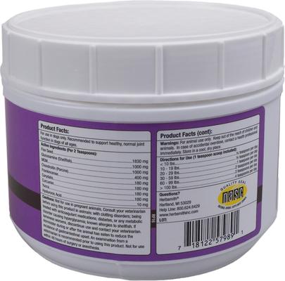 Show full view: Herbsmith Sound Dog Viscosity Joint Support Powder Dog Supplement, 500g jar slide 4 of 7