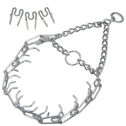 Herm Sprenger Ultra-Plus Training Dog Prong Collar, 14-in neck, 2.25-mm wide + Prong Training Dog Collar Replacement Links, 3 count, 2.25mm