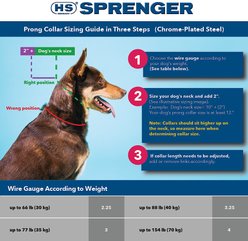 Herm Sprenger Ultra-Plus Training Dog Prong Collar with Latch, 14-in neck, 2.25-mm wide slide 2 of 6