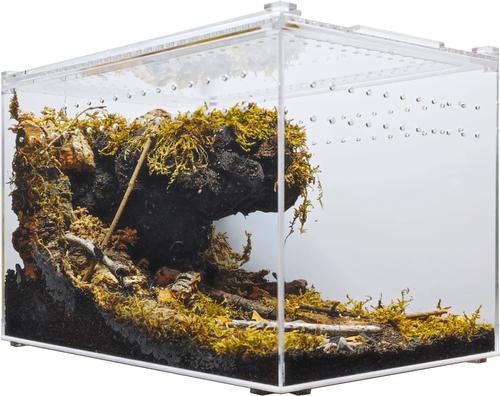HERPCULT Acrylic Enclosure Large Reptile Terranium, Clear, 3.3-gal