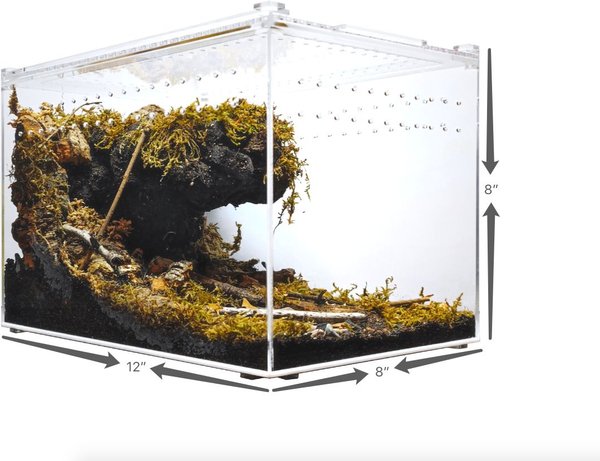 Show full view: HerpCult Acrylic Enclosure Large Reptile Terranium, Clear, 3.3-gal slide 6 of 10