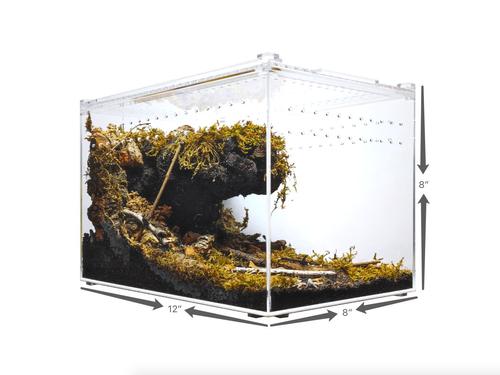 Show full view: HerpCult Acrylic Enclosure Large Reptile Terranium, Clear, 3.3-gal slide 6 of 10