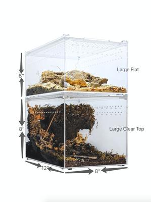 Show full view: HerpCult Acrylic Enclosure Large Reptile Terranium, Clear, 3.3-gal slide 8 of 10