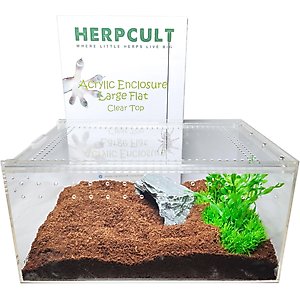 HerpCult Acrylic Insect & Reptile Terrarium, Clear Top, Large