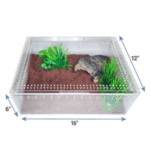 HerpCult Acrylic Insect & Reptile Terrarium, Clear Top, X-Large