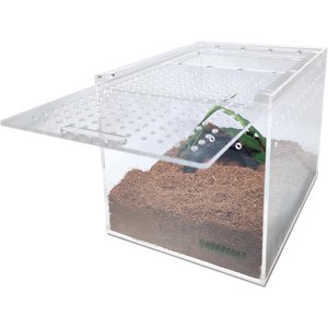 HerpCult Acrylic Insect & Reptile Terrarium, Opaque Top, Medium
