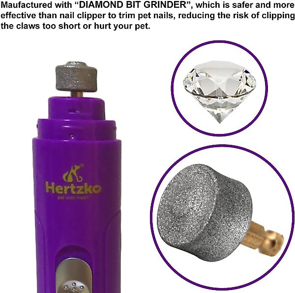 Show full view: Hertzko Electronic Dog & Cat Nail Grinder with USB Charger slide 4 of 9