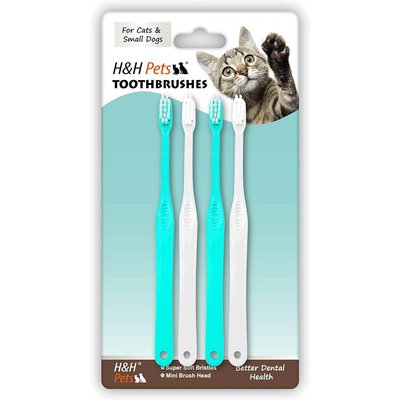 H&H Pets H&H Pets Cat & Small Dog Toothbrush, 4 count