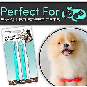 H&H Pets Cat & Small Dog Toothbrush, 4 count