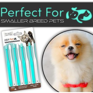 H&H Pets Cat & Small Dog Toothbrush, 8 count