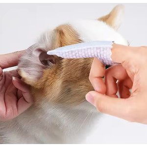 H&H Pets Disposable Finger-Style Ear & Facial Fragrance Free Hypoallergenic Dry Wipes, 60 count