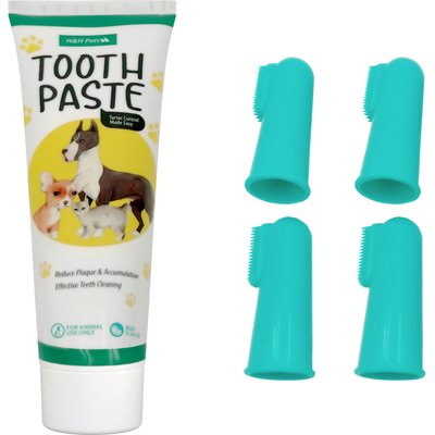 H&H Pets H&H Pets Enzymatic Beef Flavor Dog & Cat Toothpaste Kit with Finger Toothbrushes, 3.5-oz tube